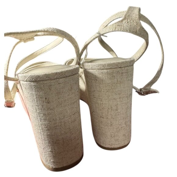 Wild Fable Women’s Beige Strappy Wedge‎ Sandals NWOT Size 11 - Picture 3 of 10